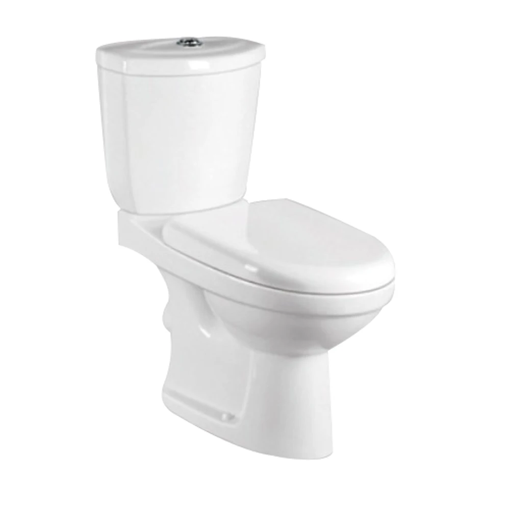 Bathroom Ceramic WC Wash Down Two Pieces Toilet Hot Sale Sanitary Ware High Quality Floor Mounted Gravity Water Close set Toilet