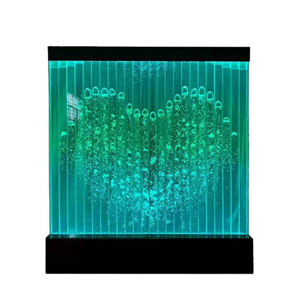 Indoor Rain Waterfall Glass Wall and Water Fountain Wall Water Bubble Wall Designs Home Decor Tiles Wine Cabinet