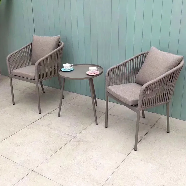 Мебель для кафе, обеденный стул для патио, ротанговый шнур, уличный садовый стул, Современный Патио, балкон, ресторан, ротанговый/Плетеный