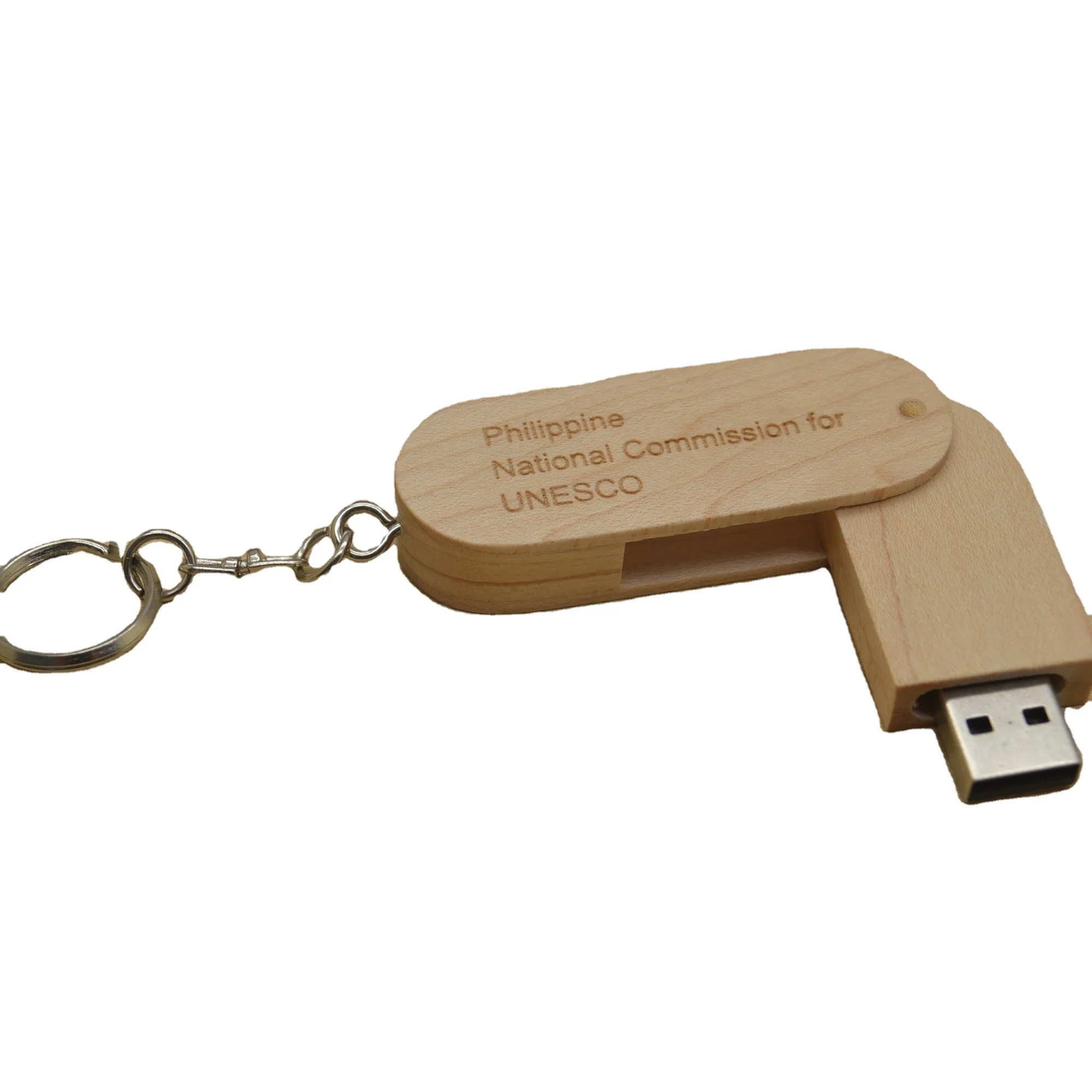 Wholesale promotional swivel wood usb flash drives 512MB 1GB 2GB 4GB 8GB 16GB 32GB 64GB OTG wooden pendrive 128gb