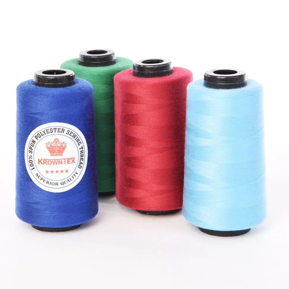 
Wholesale Factory Dyeing 120gram 100% Spun Polyester Sewing Thread 40/2 5000yards 