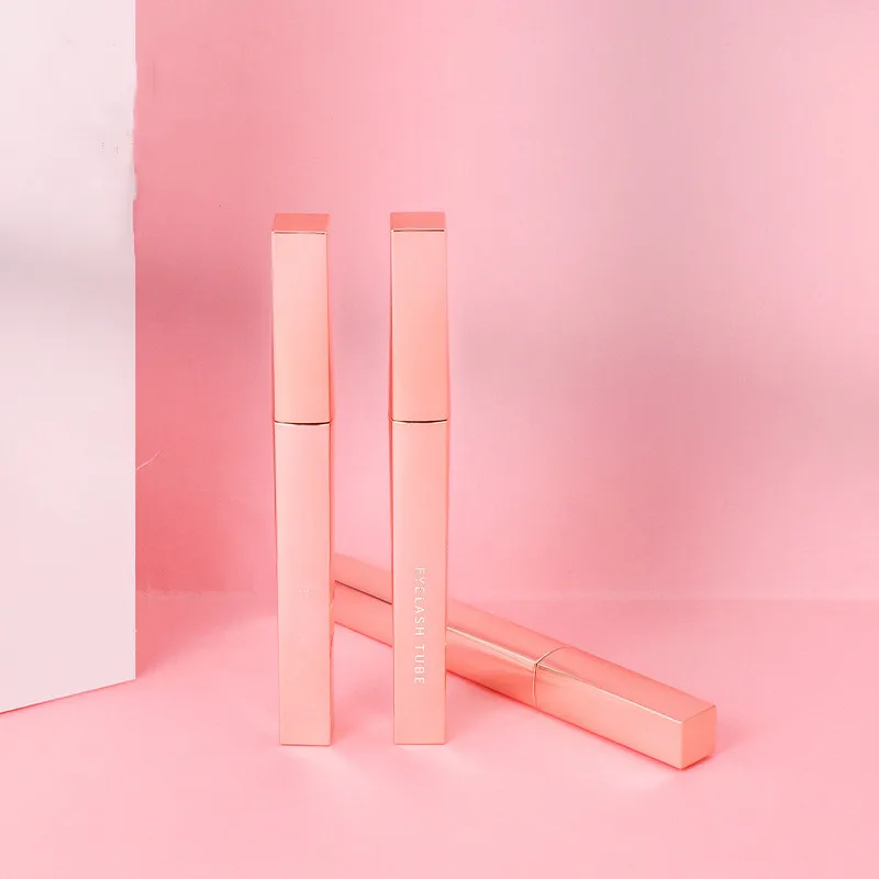Low Moq Empty 3ml 4ml 5ml Square Eyelash Tube Gold Aluminum Gold Mascara Tube