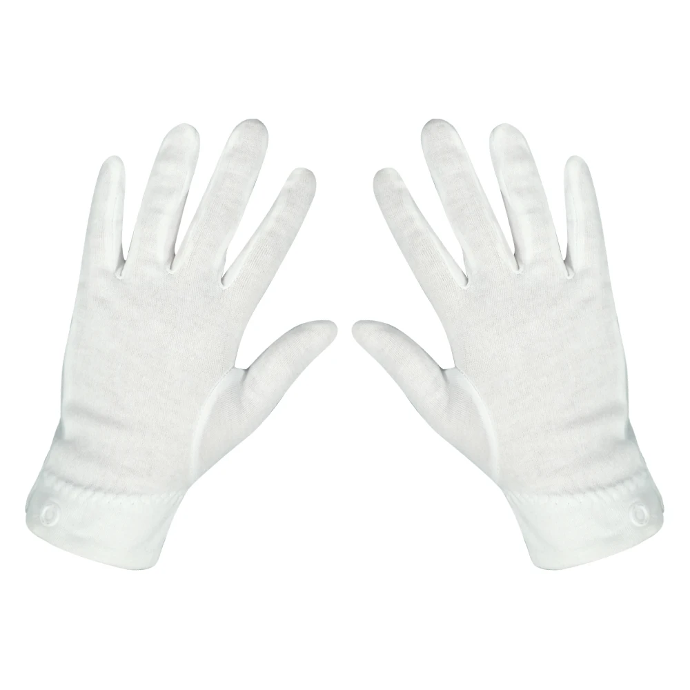 Wholesale Anti-Slip Nylon Gloves Custom White Cotton Gloves for Ceremonial and Waiter Use Masonic Design