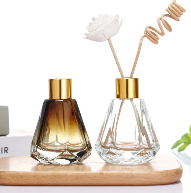60ml Gradient Wholesale Rattan Reed Sticks Home Fragrance Empty Reed Diffuser Glass Bottle