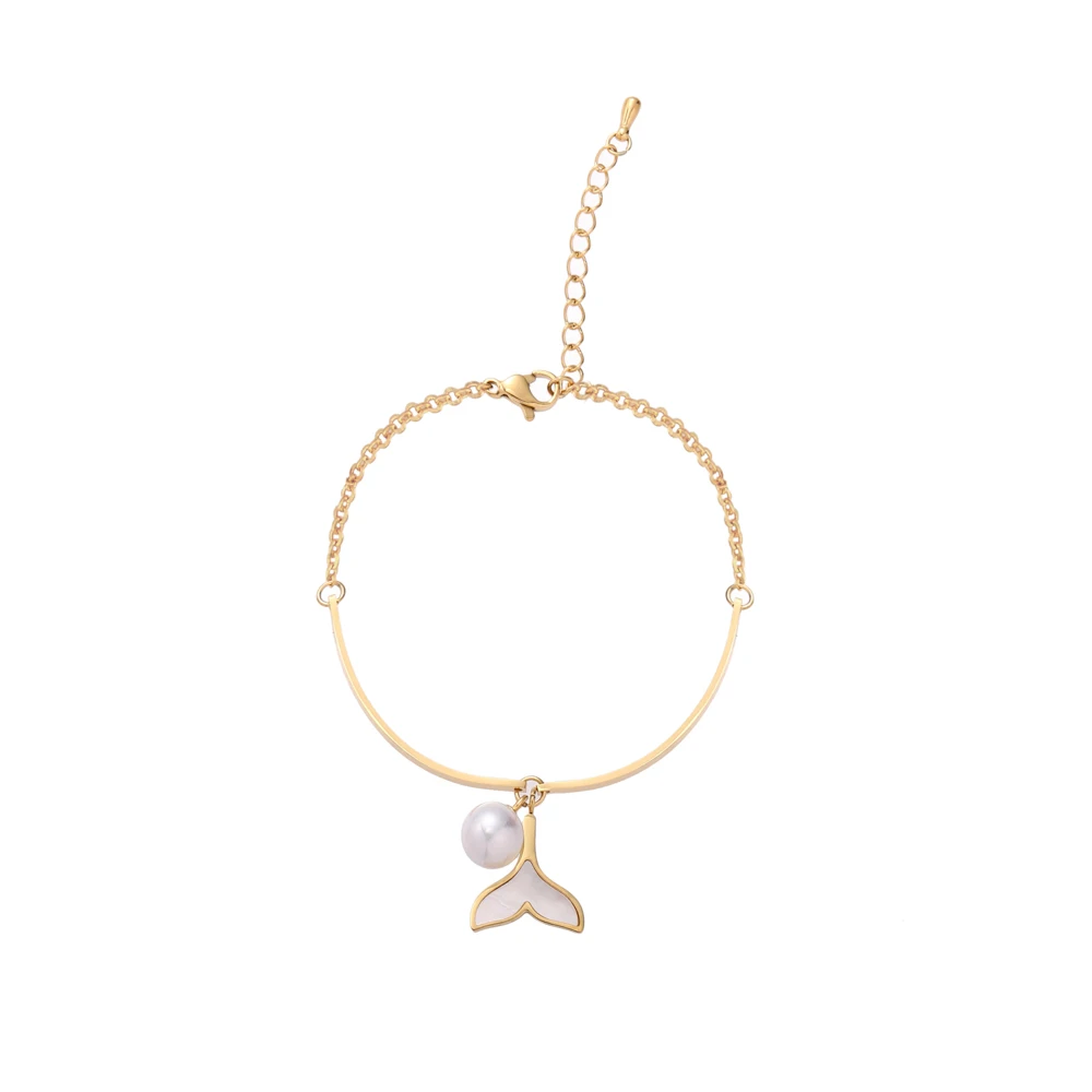 Новинка от производителя, модные браслеты, браслет из нержавеющей стали, жемчужный браслет для вечеринок