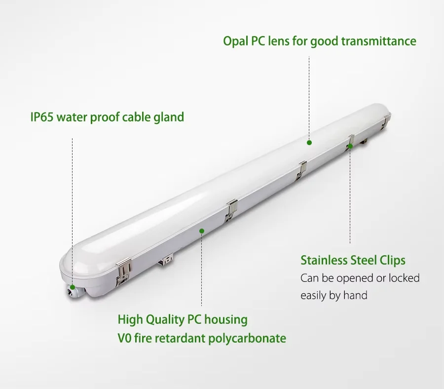 china supplier waterproof dustproof LED tri-proof light IP65 18W 600mm 4000K led tubes light for factory warehouse metro garage
