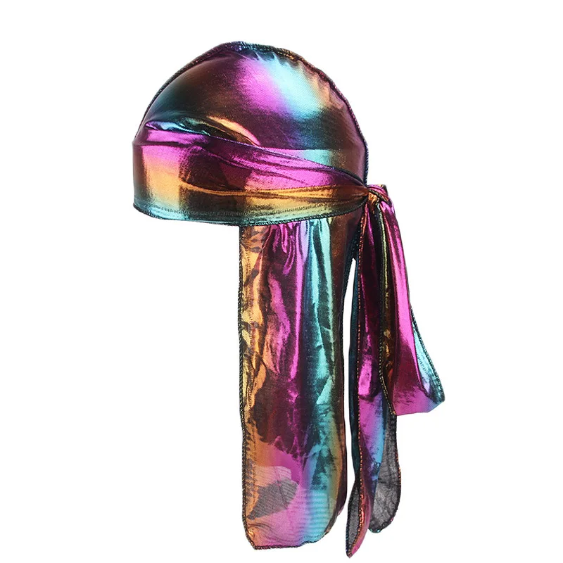 Premium Silky Durags with Long Tail Colorful 360 Waves Doo rag for Mens Du rag Cap