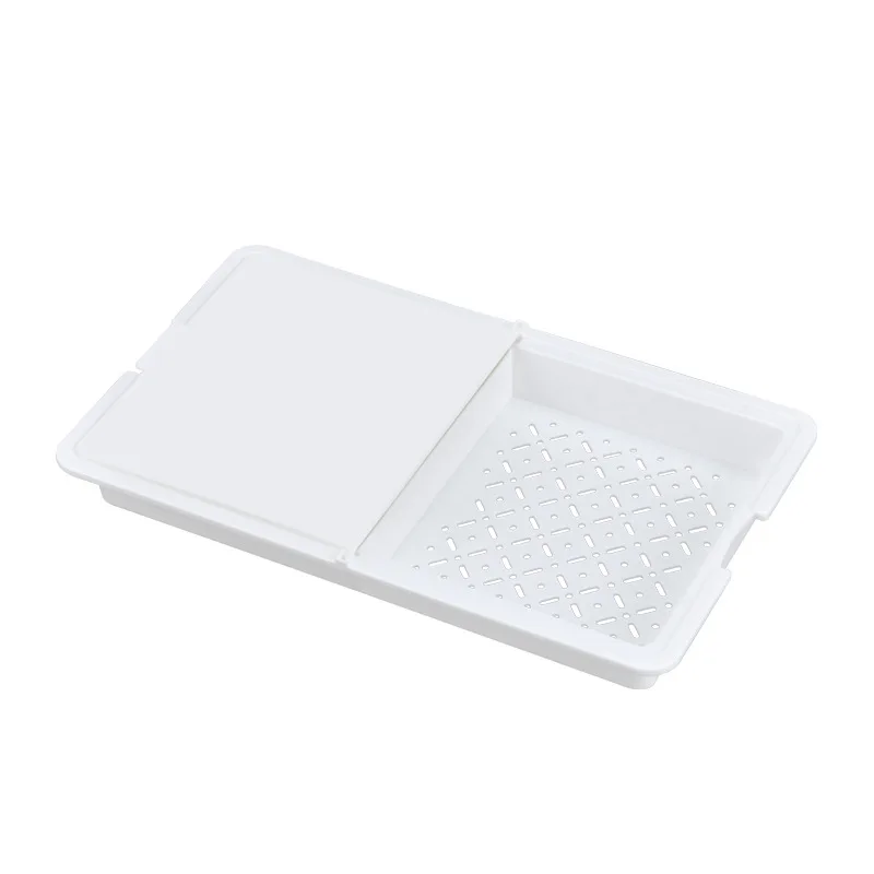 Japanese Simple Multi-functional Three-in-one Cutting Board Double-sided Drain Cutting Board Folding Washing Basin