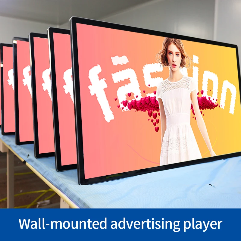 43 49 55 65 inch wall mounted media player android box tv lcd advertising screen vertical indoor display digital signage