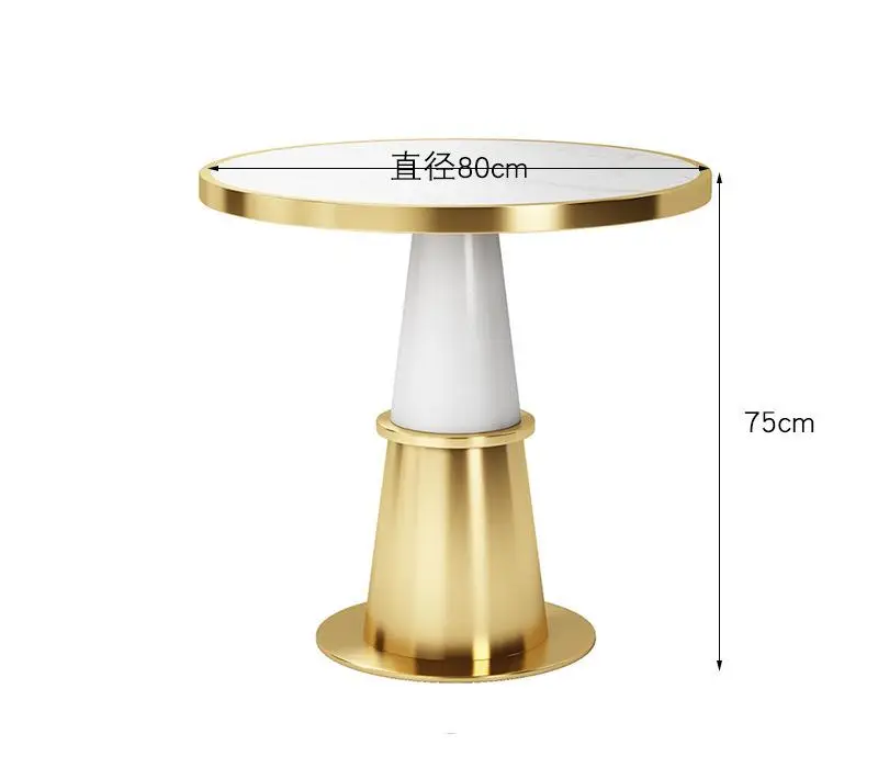 Round board small coffee table popular cake milk tea shop table chair luxury sales office negotiation canteen table