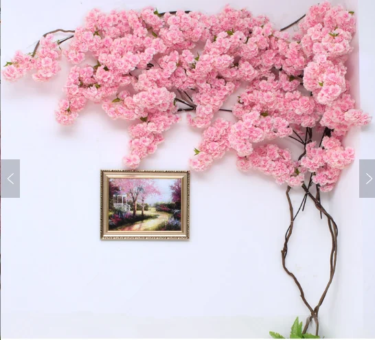 Wholesale cheap indoor wedding artificial cherry blossom arch tree white or pink flower arch tree