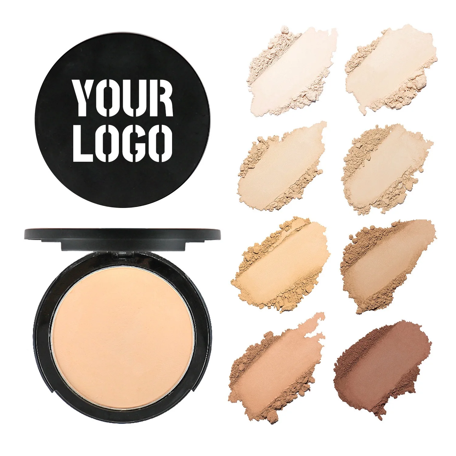 OEM Waterproof Compact Powder Foundation Makeup Foundation Long Lasting Full Coverage Matte Custom Press Powder