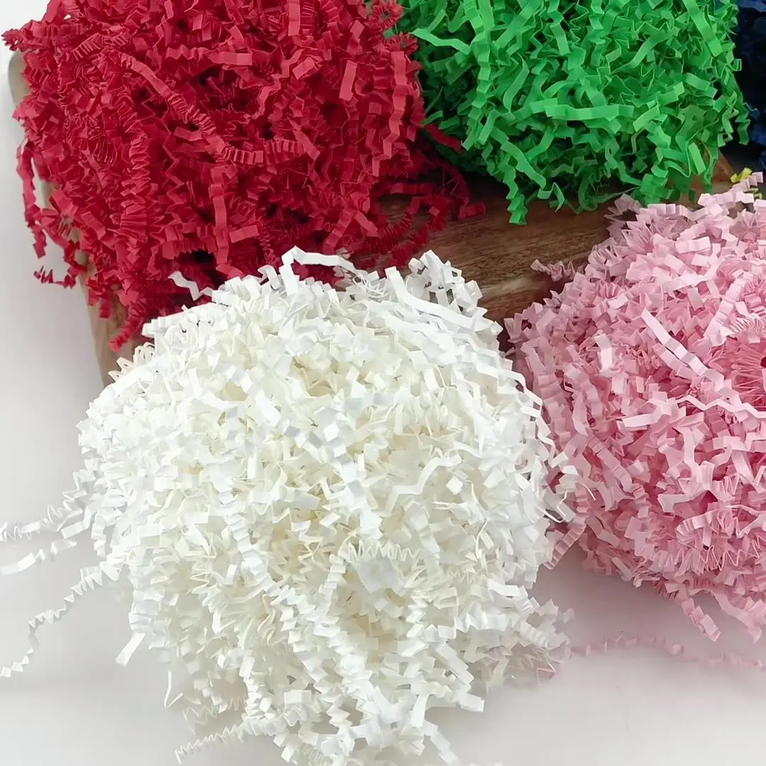 Crinkle Cut Kraft Paper Shred Filler Tissue Great for Gifts Empty Basket Filler Box Wrapping Bag Stuffing and Packing