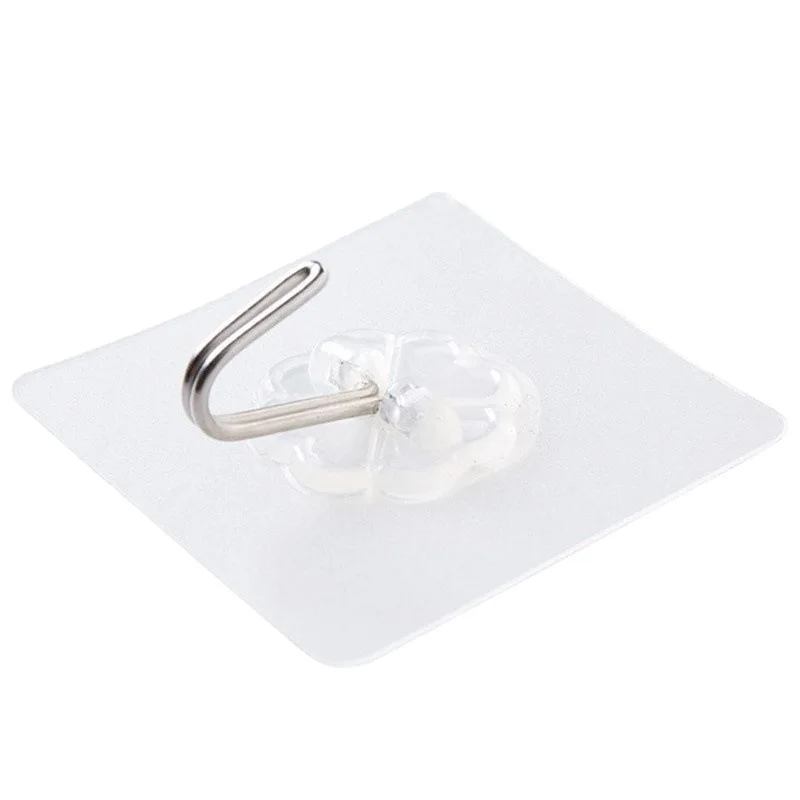 Stick strong paste hook free punching no mark bearing transparent viscose kitchen hook no mark strong Force adhesive hook