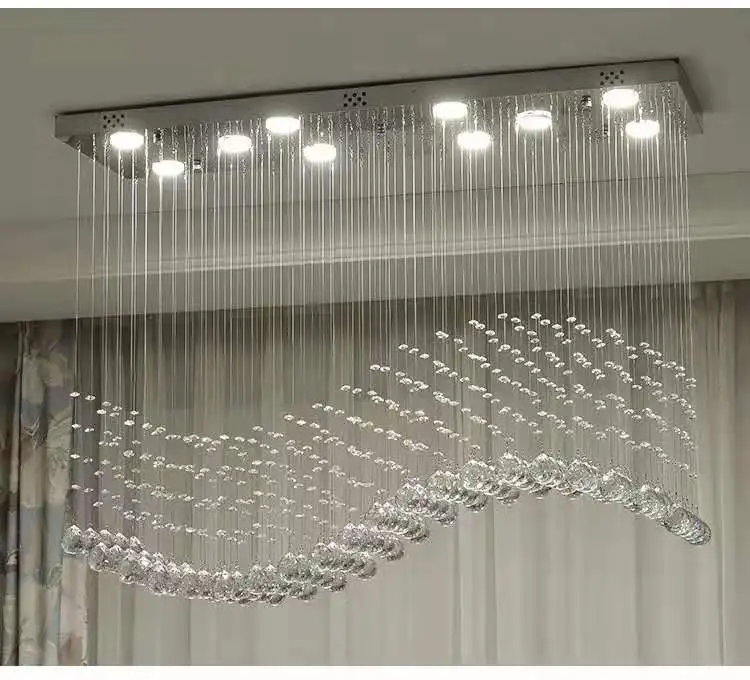 Modern ceiling crystal chandelier led fiber optic chandelier dining room lighting chandelier