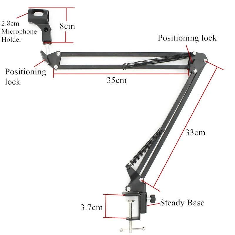 
telescopic Long arm support NB-35 condenser microphone cantilevered bracket 