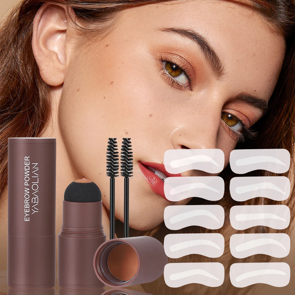OEM/ODM Eyebrow Stamp Stencil Set Eyebrow Stencils Shaping Kit Long-Lasting Eyebrow Pomade for Women Girl Cruelty-Free