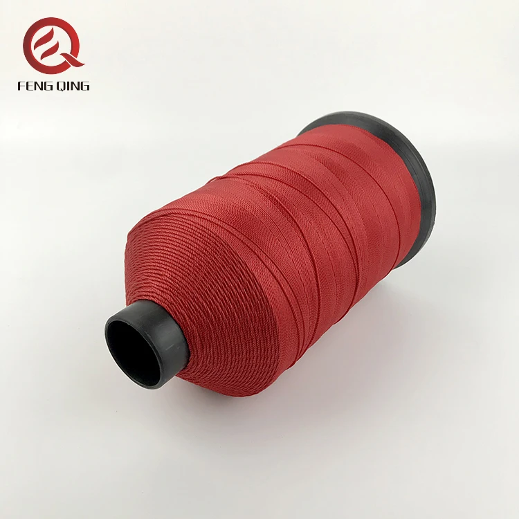 2024 FDY high strength dyed polyester thread 1260/3,210D/18  knitting thread,kite flying thread