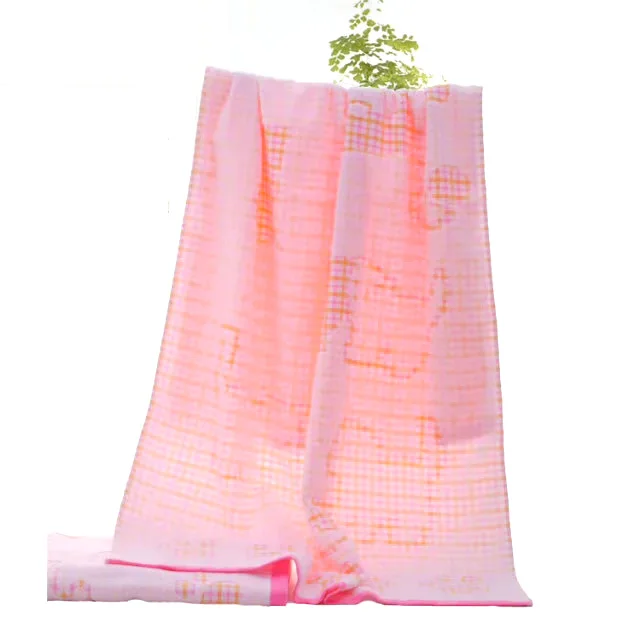 Kid Bath Towel 100% Cotton Super Soft Towel Zero Twist Yarn Kitty Jacquard