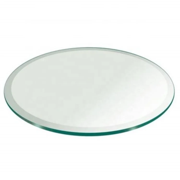 Custom Size 10mm 12mm 15mm Clear Tempered / Toughened Round Table Top Glass Prices
