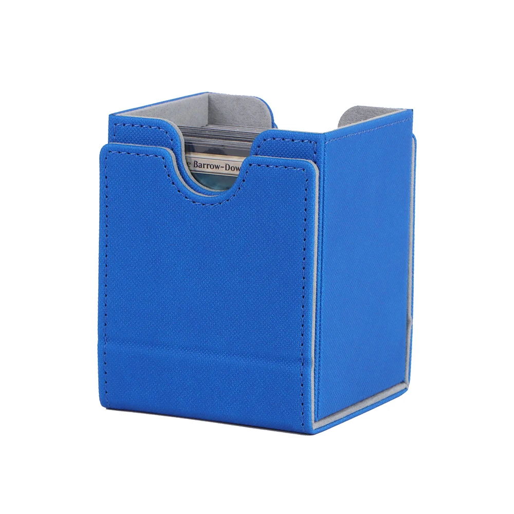 Wholesale 100+ PU Leather Game Storage Yu-Gi-Oh Box Card Custom LOGO Deck Box Leather Tcg  Mtg Card Deck Box