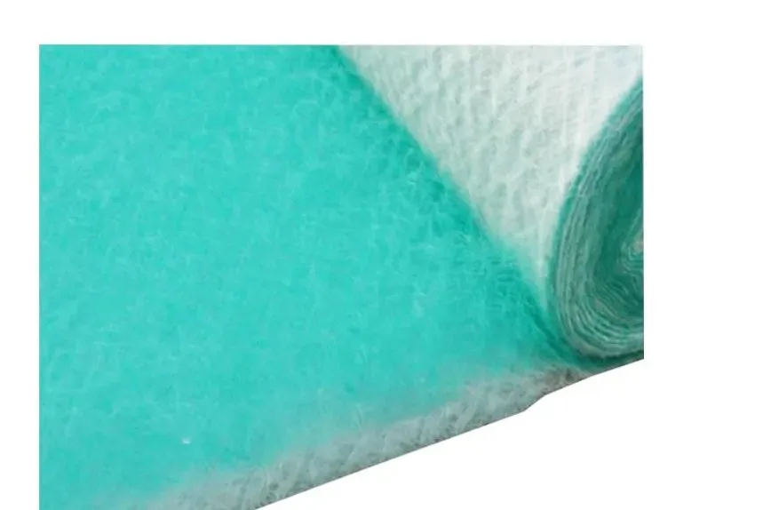 Customized Thickness and Size Green and White Fiberglass Floor Air Filter Roll Auto Spray Paint Arrestor Stop Filter Media