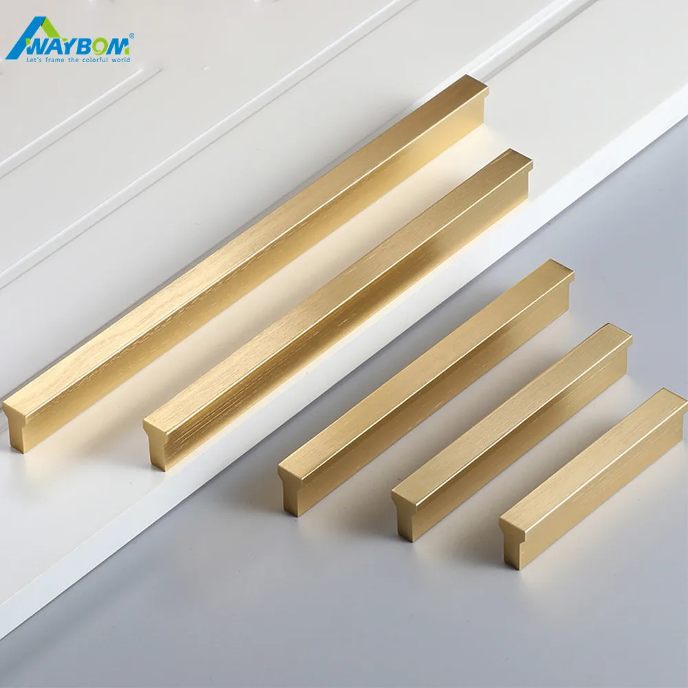 China manufacturer 6063 aluminum extruded profile kitchen metal furniture cabinet  handle