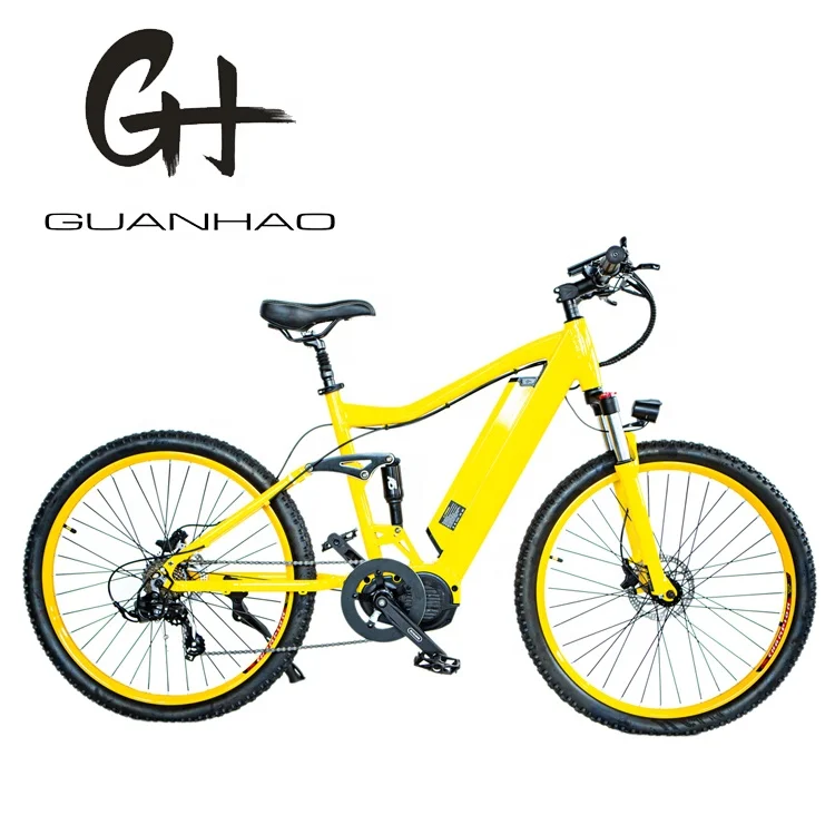 27.5inch full suspension Aluminum Alloy 160N.m Speed Torque 1000W 8fun middle motor 48V 17AH MTB electric mountain bicycle
