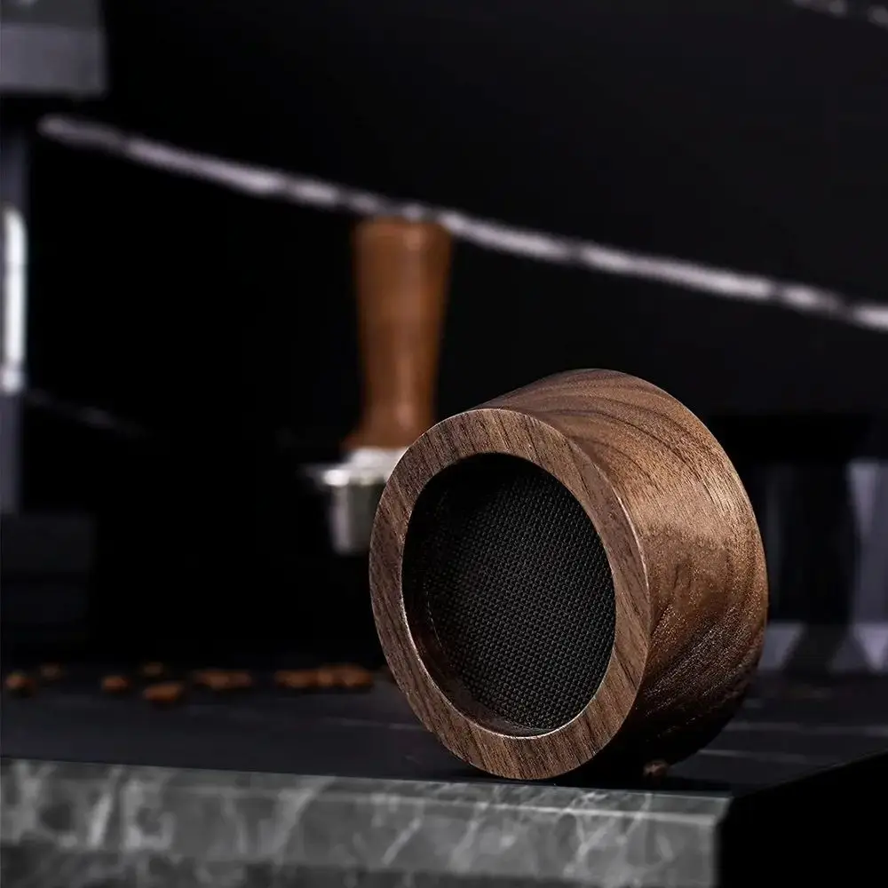 Custom Logo High Quality Coffee Distributor Walnut Decoration Coffee Tamper Coffee Powder Hammer