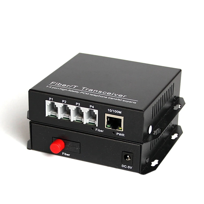 1 пара PCM голоса канал телефон + порт 10/100 M Ethernet конвертер волокна