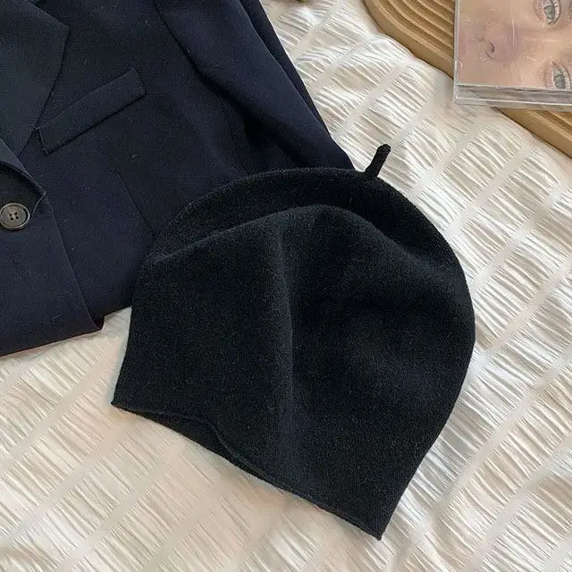 New Fashion Mens Beanie Winter Knit Hat Boy Skullcap Sailor Cap Cuffs Retro Navy Short Hat Solid Color Unisex Autumn Warm Cap