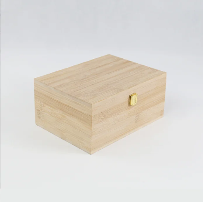 2023 hot sale factory custom pull-type bamboo paulownia box clamshell pine box gift packaging wooden box custom