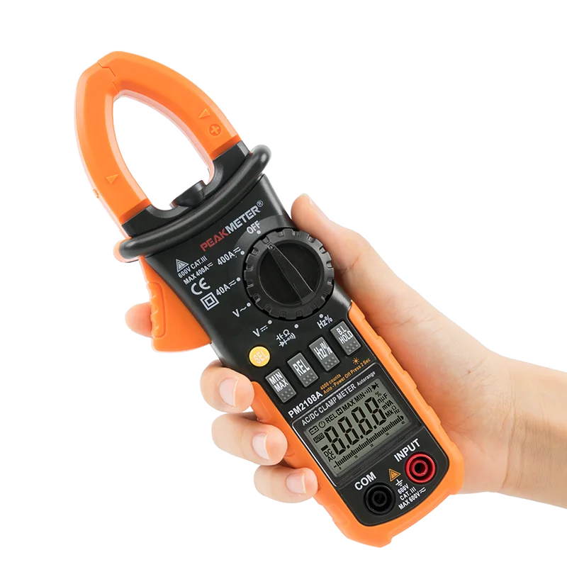 PM2108A / MS2108A 4000 Counts Ac Dc Current bar graph display Clamp Meter , Frequency Measurement Earth Leakage Clamp Meter