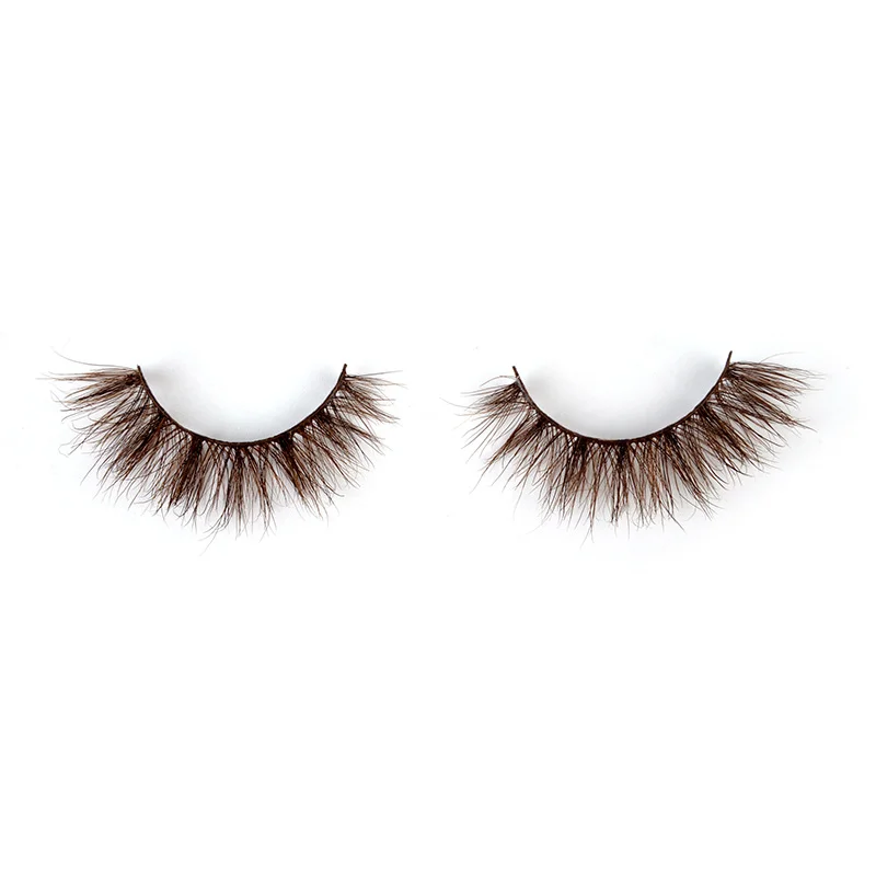 Wholesale Blonde Full Strip Colorful Eyelashes Natural Thick Long 6D Real Mink Brown Eyelashes