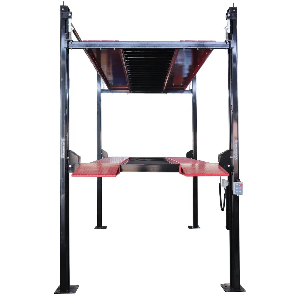 New design factory price SUV available 4 post triple stacker triple 3-level hydraulic lift