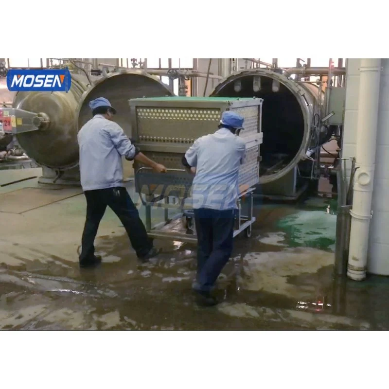 industrial steam rotary food retort machine sterilizing for Olive Canned Pineapple