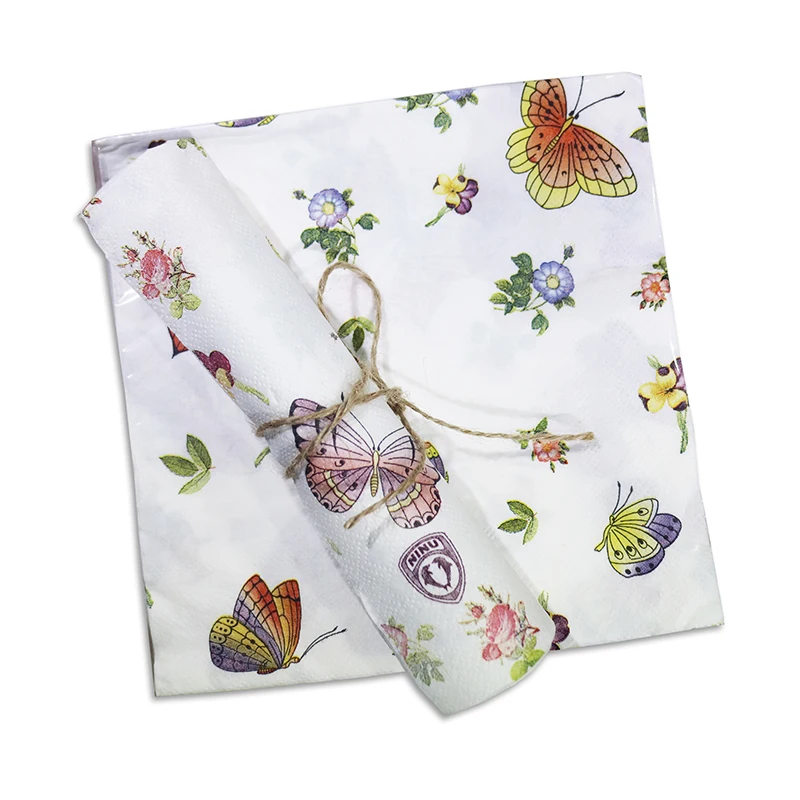 
2ply or 3ply art design Guest Towels printed paper napkin Tissue 