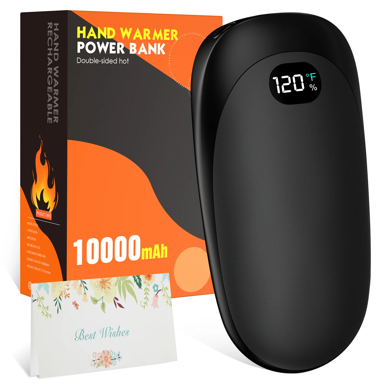 2023 Hot Selling 10000 mAh Big Capacity Power Charger Bank Hand Warmer for Winter