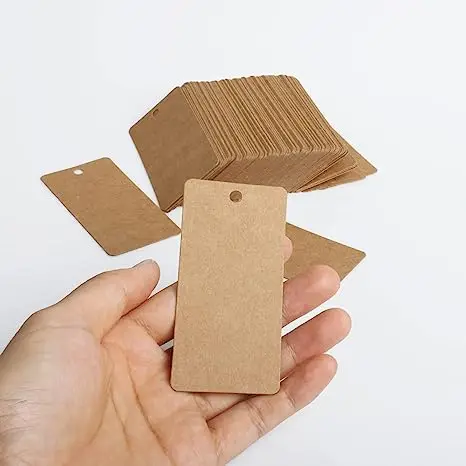 Kraft Paper Tags 100 pcs Heart Kraft Paper Gift Tags Craft Hang Tags with Free 100 Root Natural Jute Twine for Gifts