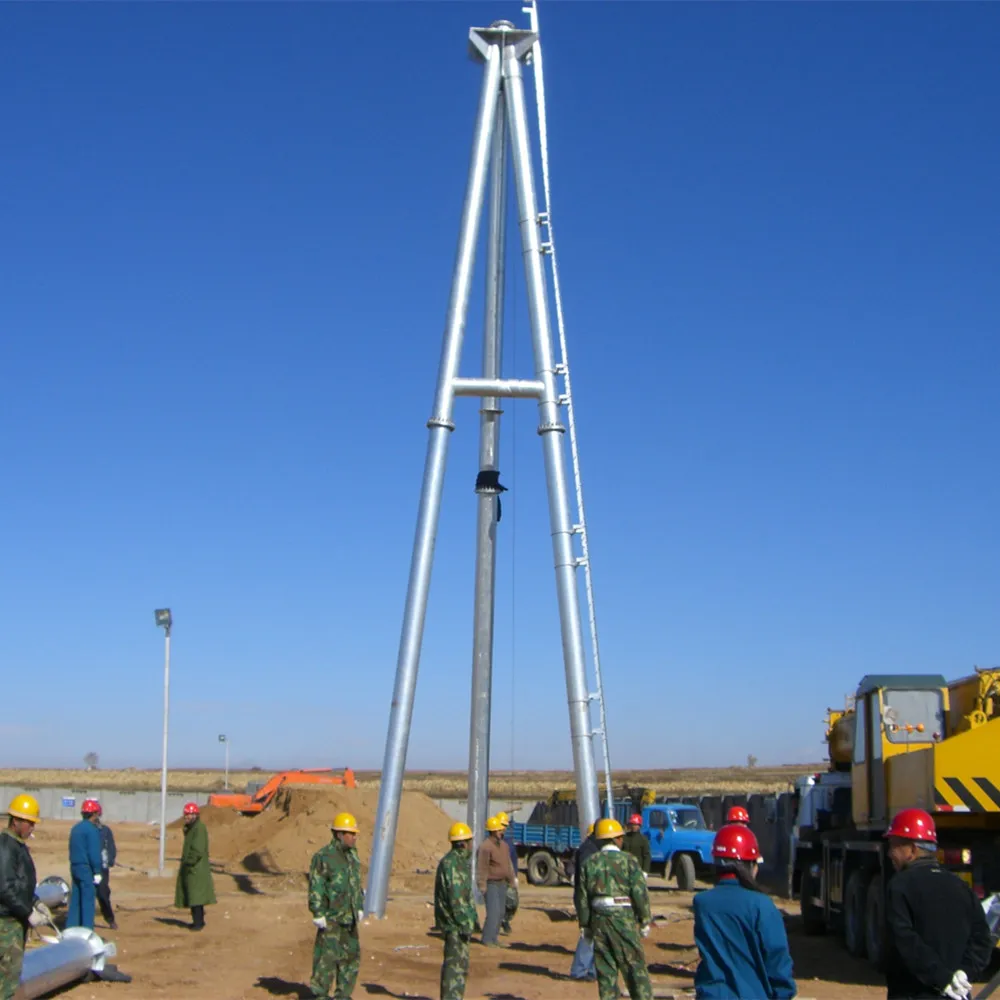 ISO 9001 Power Transformer Substation Tubular Structure  Electrical power pole