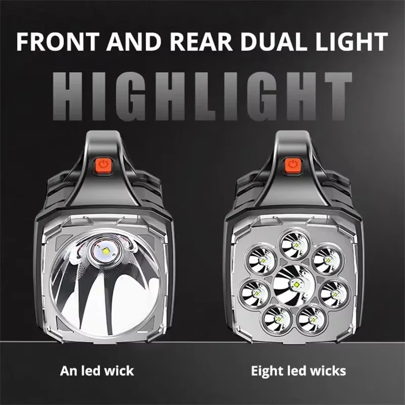 Howlighting LED Outdoor Portable Searchlight Torch Work USB Rechargeable Waterproof Power Bank Solar Camping Light Flashlight