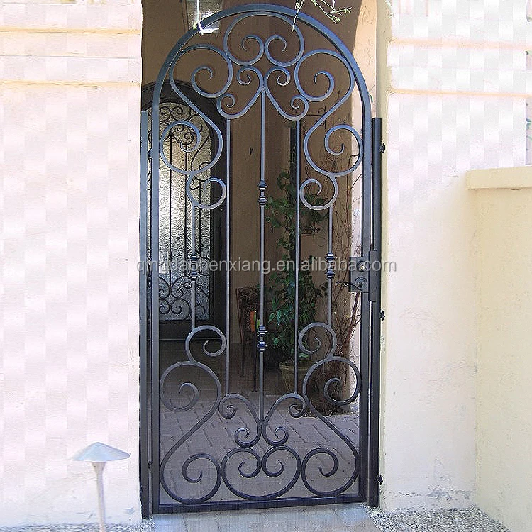Gate Designs and Garden Arch Steel Doors Wrought Iron Modern Retractable Customized Color Painting