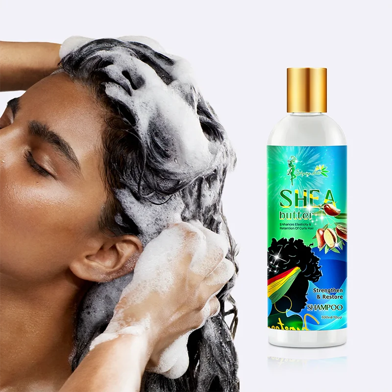 Moisturizing Sulfate Free Shea Butter Hair Shampoo and Conditioner For 2C 3C 4C Curl Hair Grow & Restore