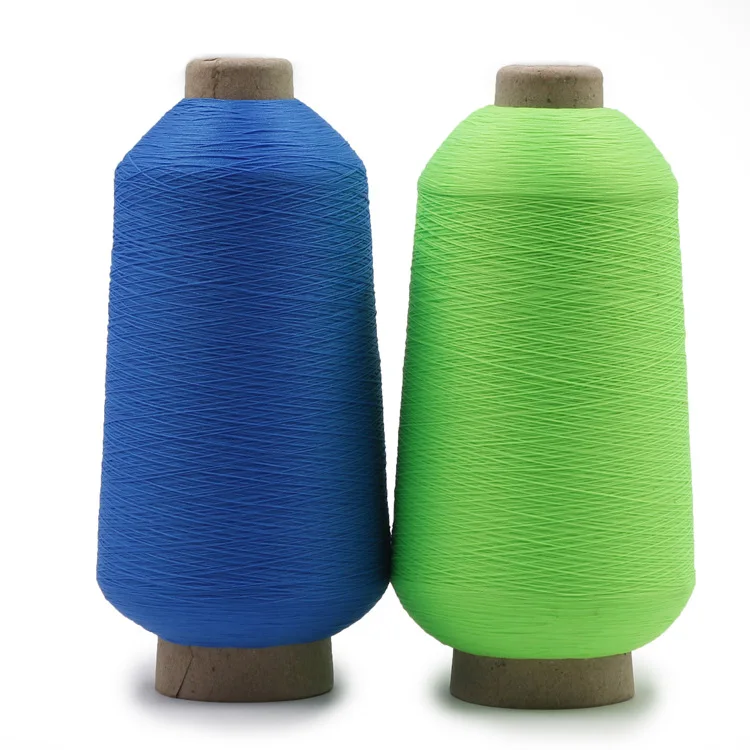 150D/48F/2 Black High Stretch Polyester DTY yarn dope dyed yarn for football socks