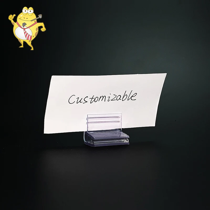 ПВХ полоса знак цена держатель распашной мягкий захват корзина данных полоса POP двойной держатель зажим для полки супермаркета