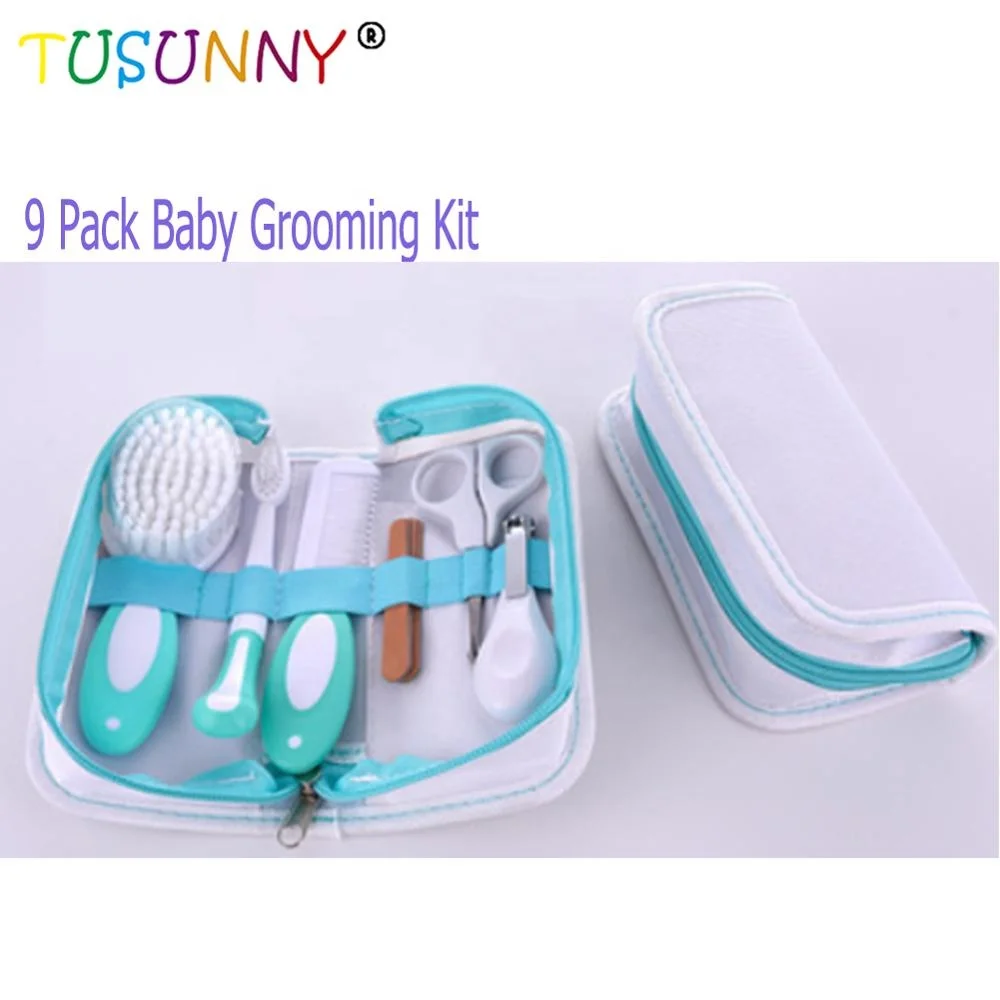 9 Pcs Baby Health And Grooming Kit Travel Portable Baby Care Grooming Kit