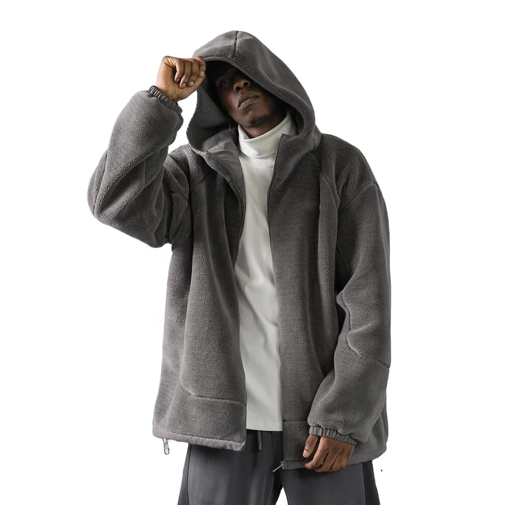 
Unisez sustainable cotton cut-and-sew zip ziper 600 gsm fluffy heavy fleece zipup black full zip heavyweight hoodie 