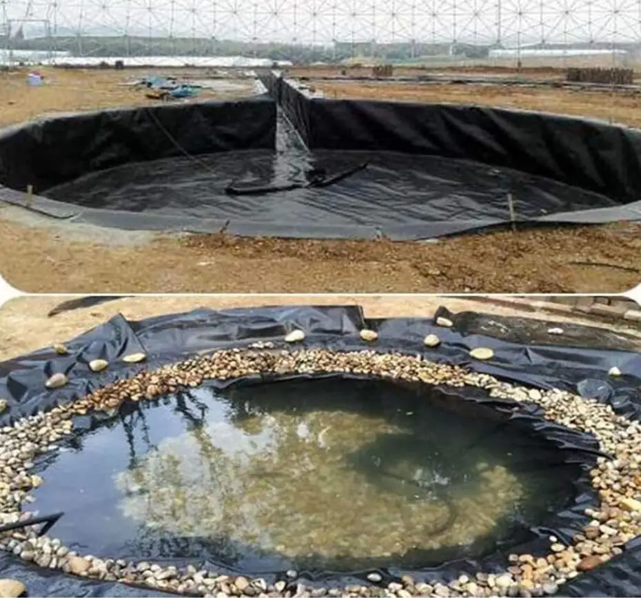 Pond liner PVC membrane PE material white black water proof high quality for protection and cover