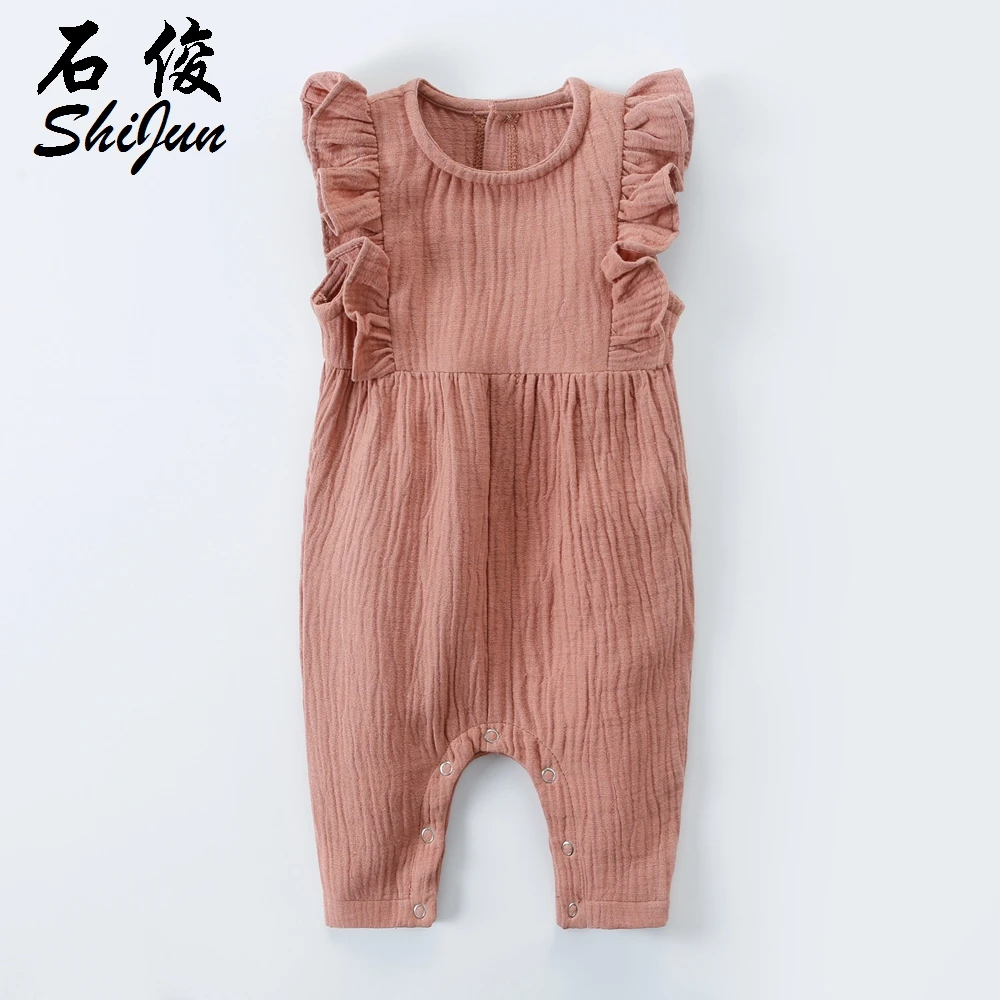 
Shijun 2020 Ruffle Baby Jumpsuit Baby Girl Clothes Infant Clothing Designer Baby Clothes 