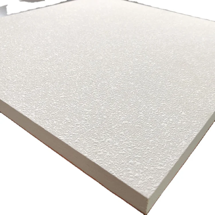  600x600x15мм Белая Квадратная кромка из стекловолокна акустическая потолочная плитка контроль шума стеклянная шерстяная система
